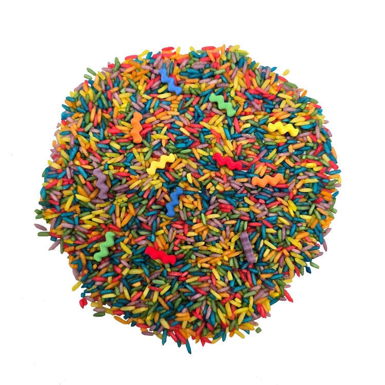 Grennn Grennn speelrijst 'wave' regenboog 750 gram