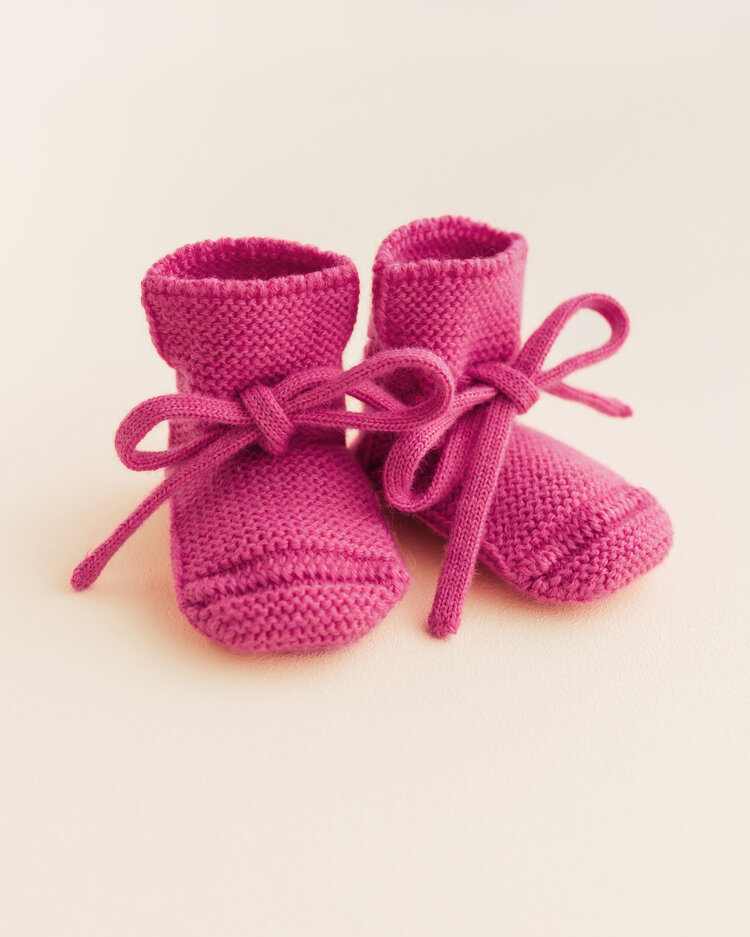 Hvid Hvid - Booties Fuchsia