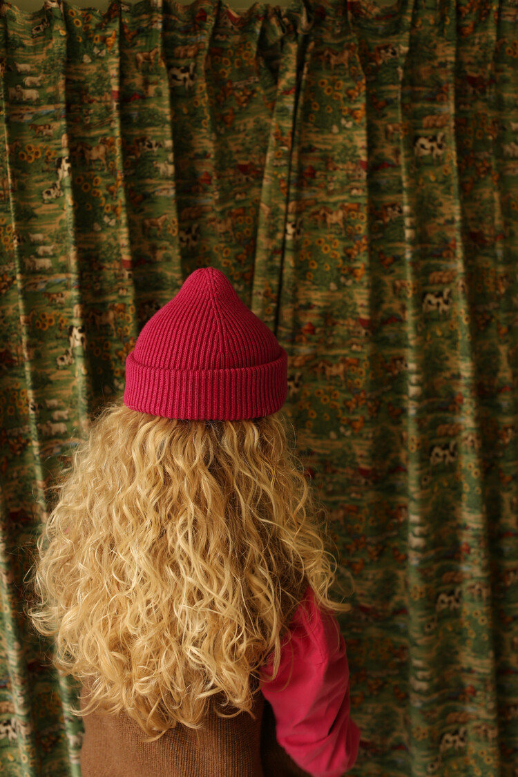 Hvid Hvid - Beanie Fonzie Fuchsia