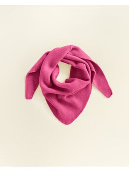 Hvid Triangle scarf Josephina - Fuchsia