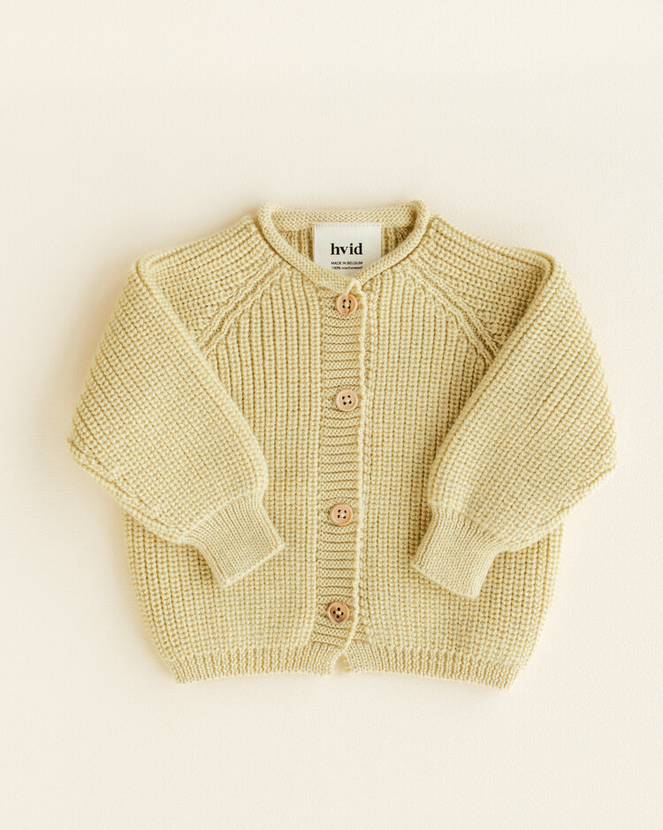 Hvid Cardigan Inga - Light Yellow