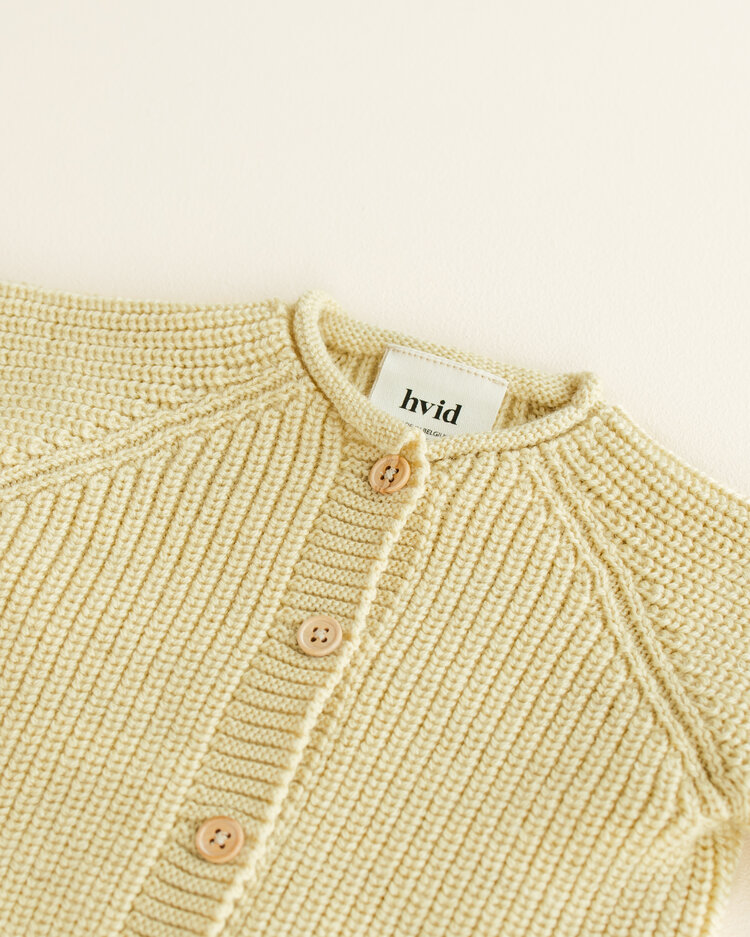 Hvid Cardigan Inga - Light Yellow