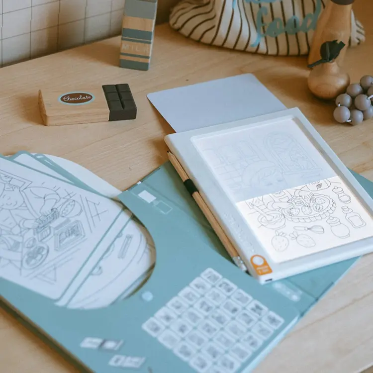 Kidywolf KIDYDRAW-PAD Verlichte tekentafel 8 jaar - FOOD