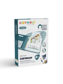 Kidywolf KIDYDRAW-PAD Verlichte tekentafel 8 jaar - ANIMALS