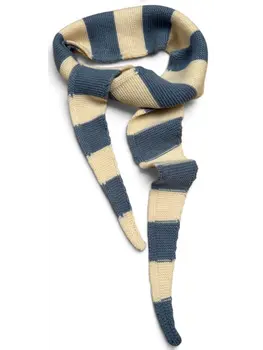 ByBjor Scarf - Stripe Burgundy - Dusty Blue - Cream