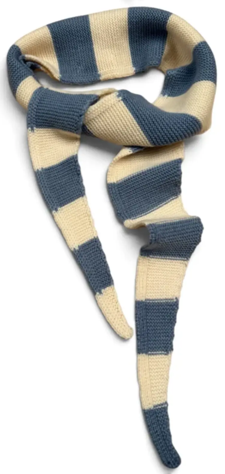 ByBjor Scarf - Stripe Burgundy - Dusty Blue - Cream