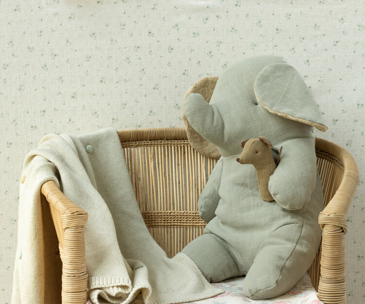Maileg 16-4705-01 Lullaby friends, Mouse rattle - Umber
