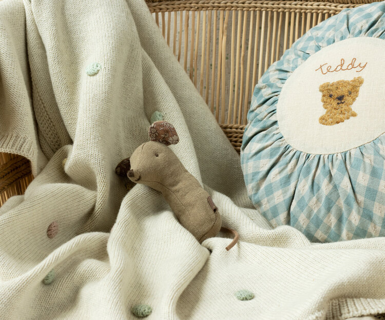 Maileg 16-4705-01 Lullaby friends, Mouse rattle - Umber