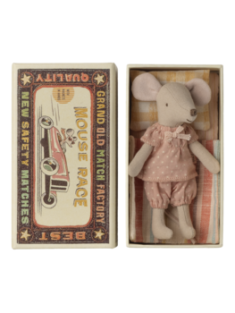 Maileg 17-6200-00 Big sister mouse in matchbox