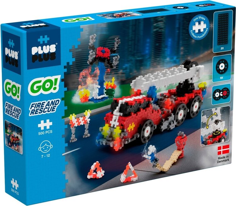 PlusPlus GO fire en rescue Plus-Plus: 500 stuks