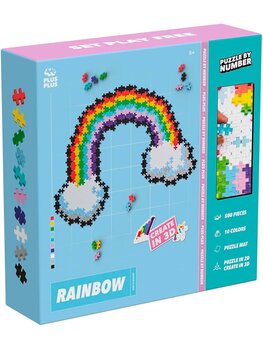 PlusPlus Puzzle by number regenboog 500pcs