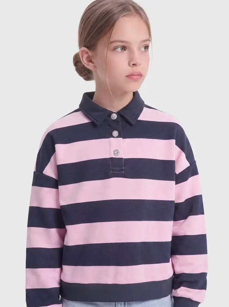 Only KOGSWEAT LS POLO - Pink Lady