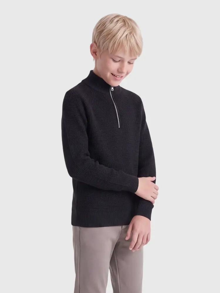 Only & Sons OSJFISCHER LS HALF ZIP KNIT - Black