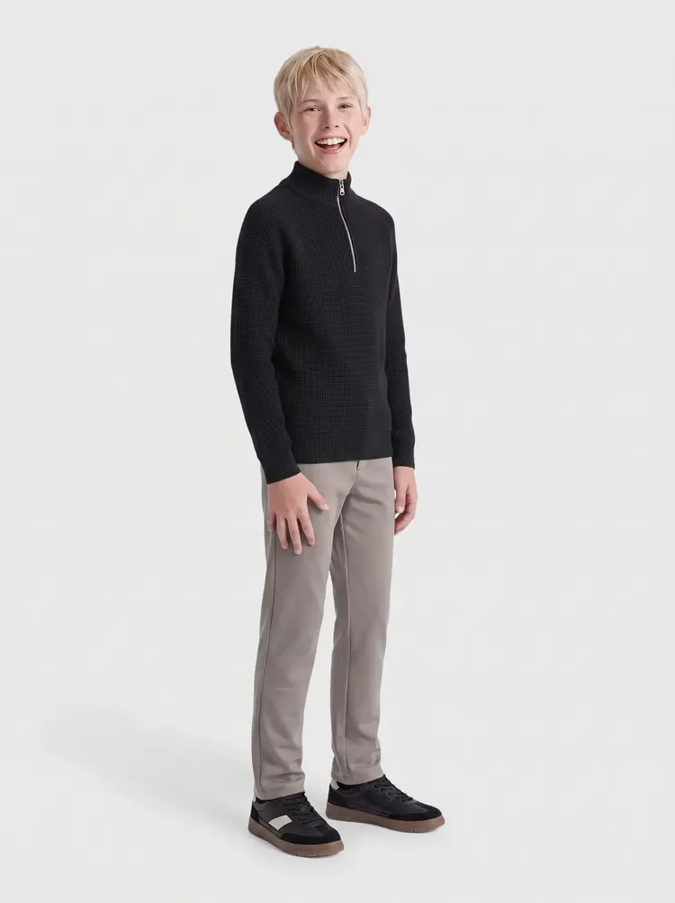 Only & Sons OSJFISCHER LS HALF ZIP KNIT - Black
