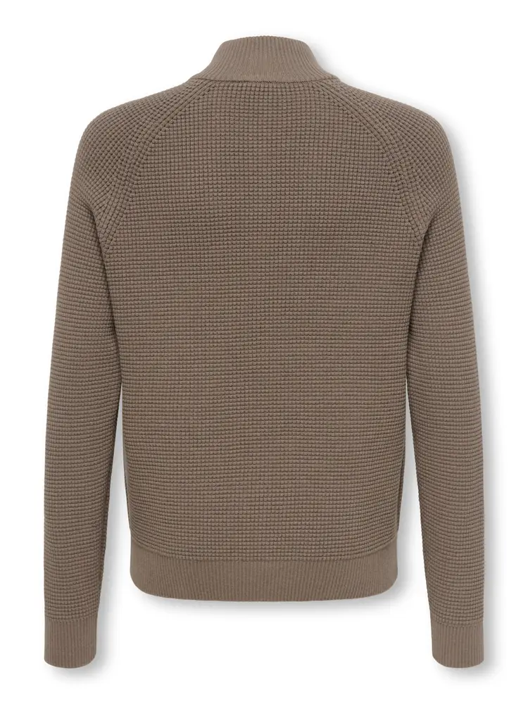 Only & Sons OSJFISCHER LS HALF ZIP KNIT - Falcon