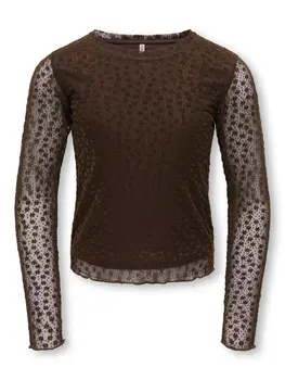Only KOGTONYA LS LACE TOP - Bracken