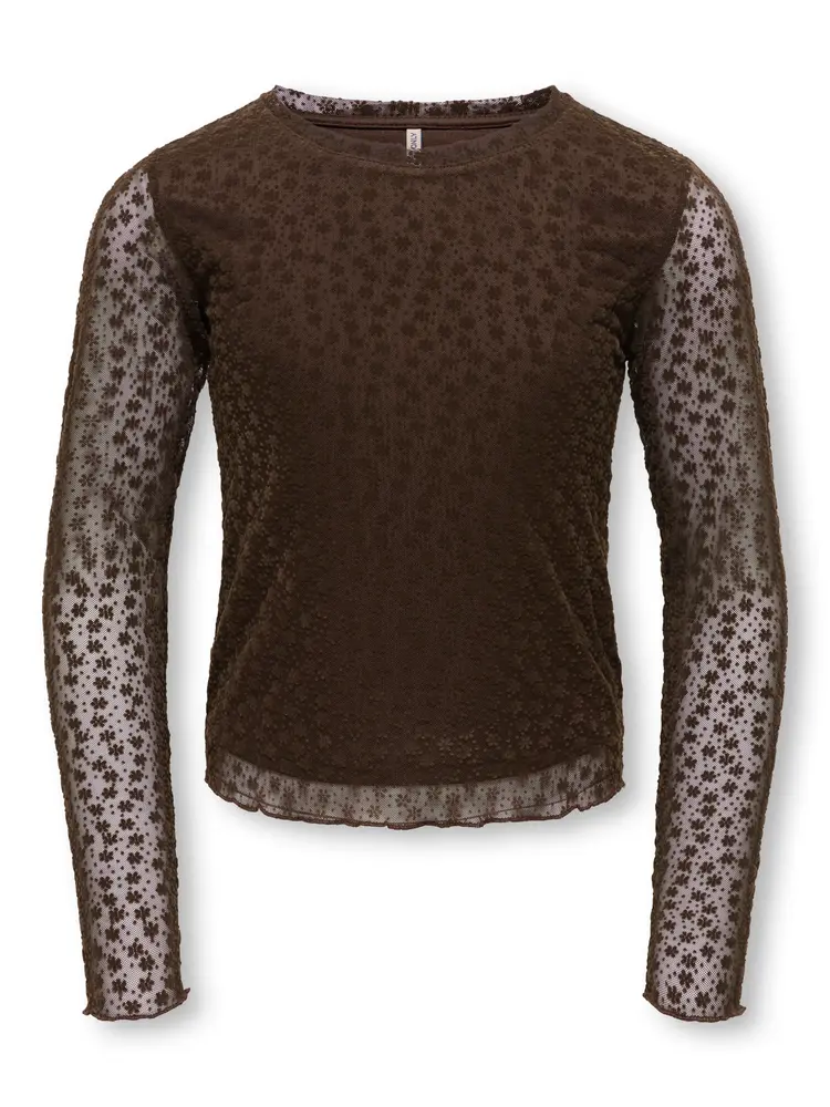 Only KOGTONYA LS LACE TOP - Bracken