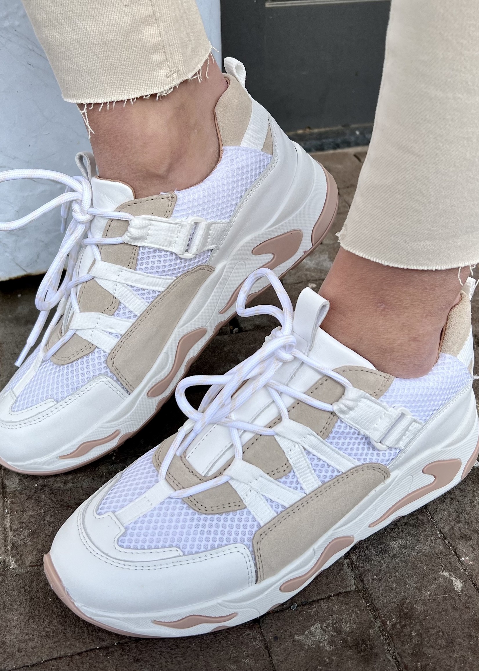 DWRS Label – Los Angeles Beige Cognac Sneaker – Elias Shoes – Schoenen  webshop