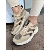 Tango Sneakers Kaylee Beige/Zwart