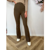 La Rebelle Flared Broek Fleur Taupe