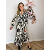 La Rebelle Jurk Sonja Zwart/Beige