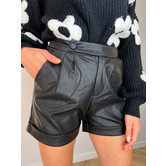 La Rebelle PU Leren Short Jill Zwart