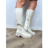 La Rebelle Leena Beige Hoge Boots