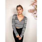 Rianne Meijer X NA-KD Overlappende cropped top
