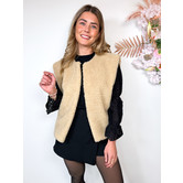 La Rebelle Nora Teddy Gilet Beige