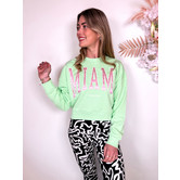 Colourful Rebel Miami Sweat | Neon lime
