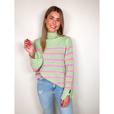 Hella gestreepte trui mint/roze