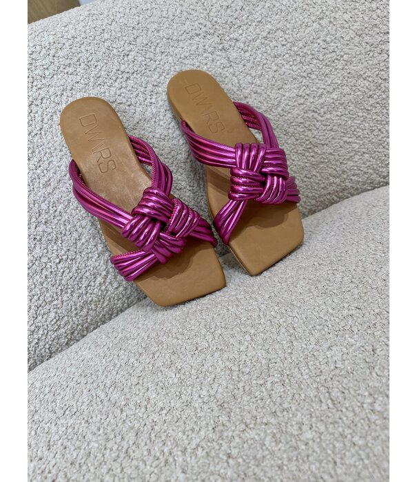 DWRS TUNIS - Slippers | Metallic Fuchsia