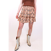 Colourful Rebel Daphne Two Layer Skirt | Vintage pink