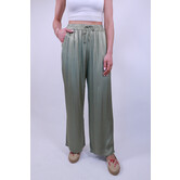 Broek satijn groen | Sophie