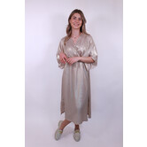 Jurk beige/goud | Chloe
