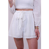 Short wit broderie | Ivy