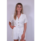 Playsuit wit linnen | Indy