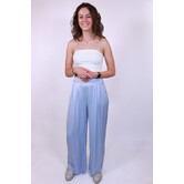 Broek satijn lichtblauw | Benthe
