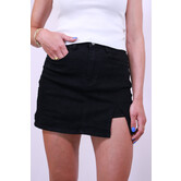 Skort spijker zwart | Lon