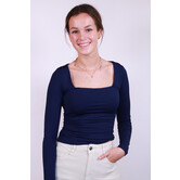 Top basic donkerblauw | Bo