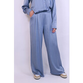 Broek satijn jeans blauw | Benthe