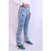 Jeans straight leg heart | blauw
