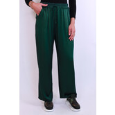 Broek satijn donkergroen | Sophie