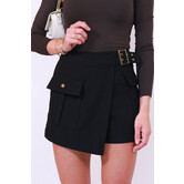 Skort cargo zwart | Renee