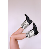 DWRS BRADY leer - Westernboots | White / Black