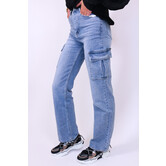 Jeans cargo blauw | Esther