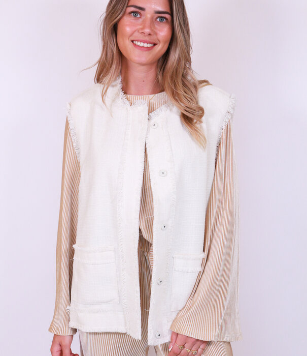 La Rebelle Gilet off white | Maartje