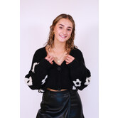 Vest zwart | Bloem