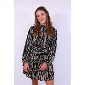 Jurk zwart/beige | Eline