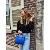 Blouse zwart | Bloem